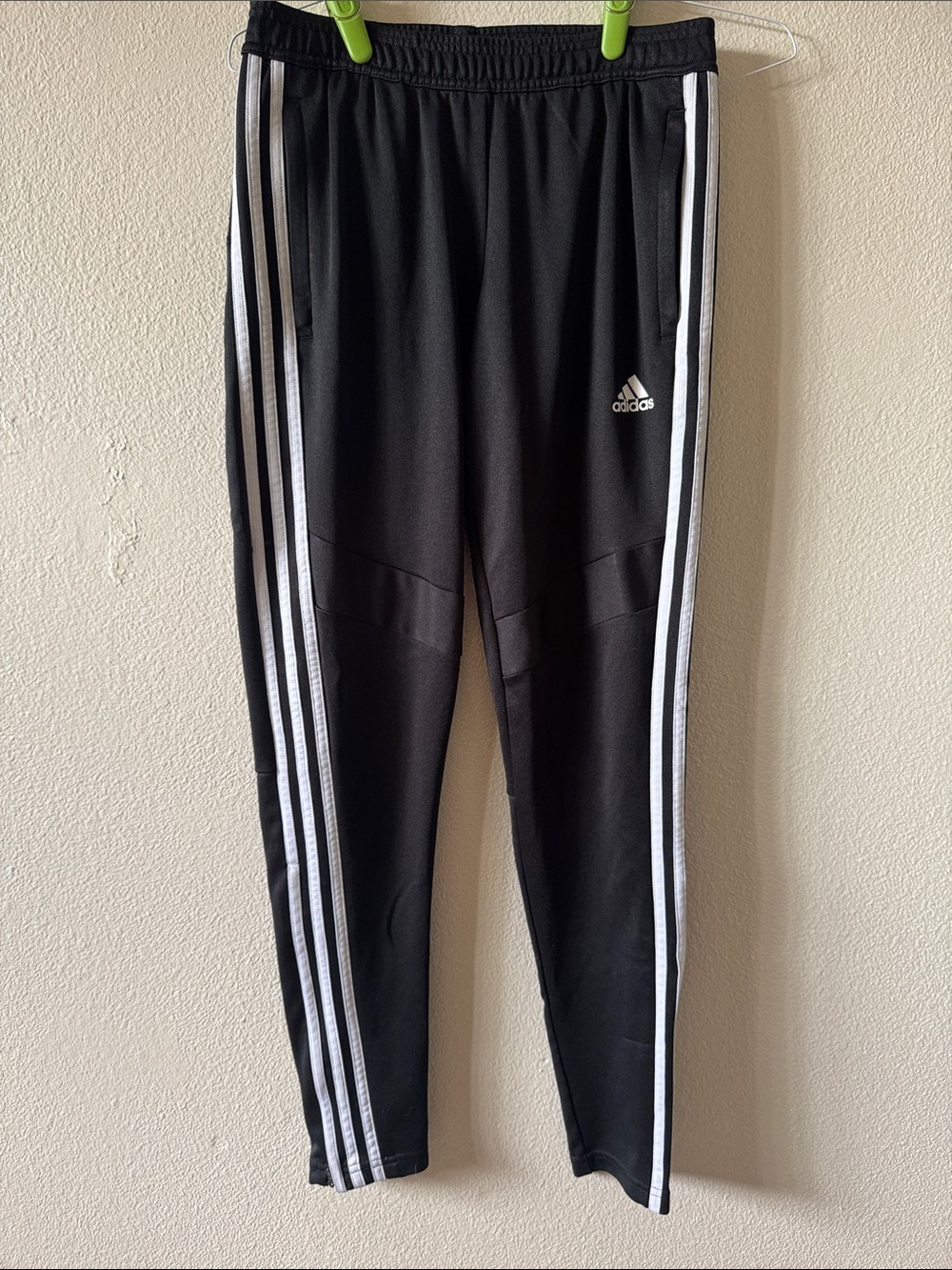 adidas - Black Joggers with White Side Stripes - Size S
